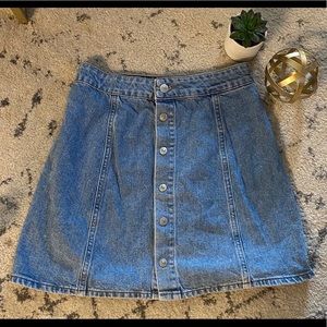 Pull & Bear Jean Button Skirt